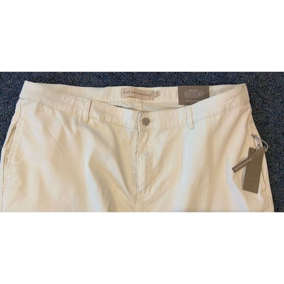 NWT Soft Surroundings Arcadia Wide Leg Split Hem Pants Ivory Pearl 2X New - Picture 2 of 7